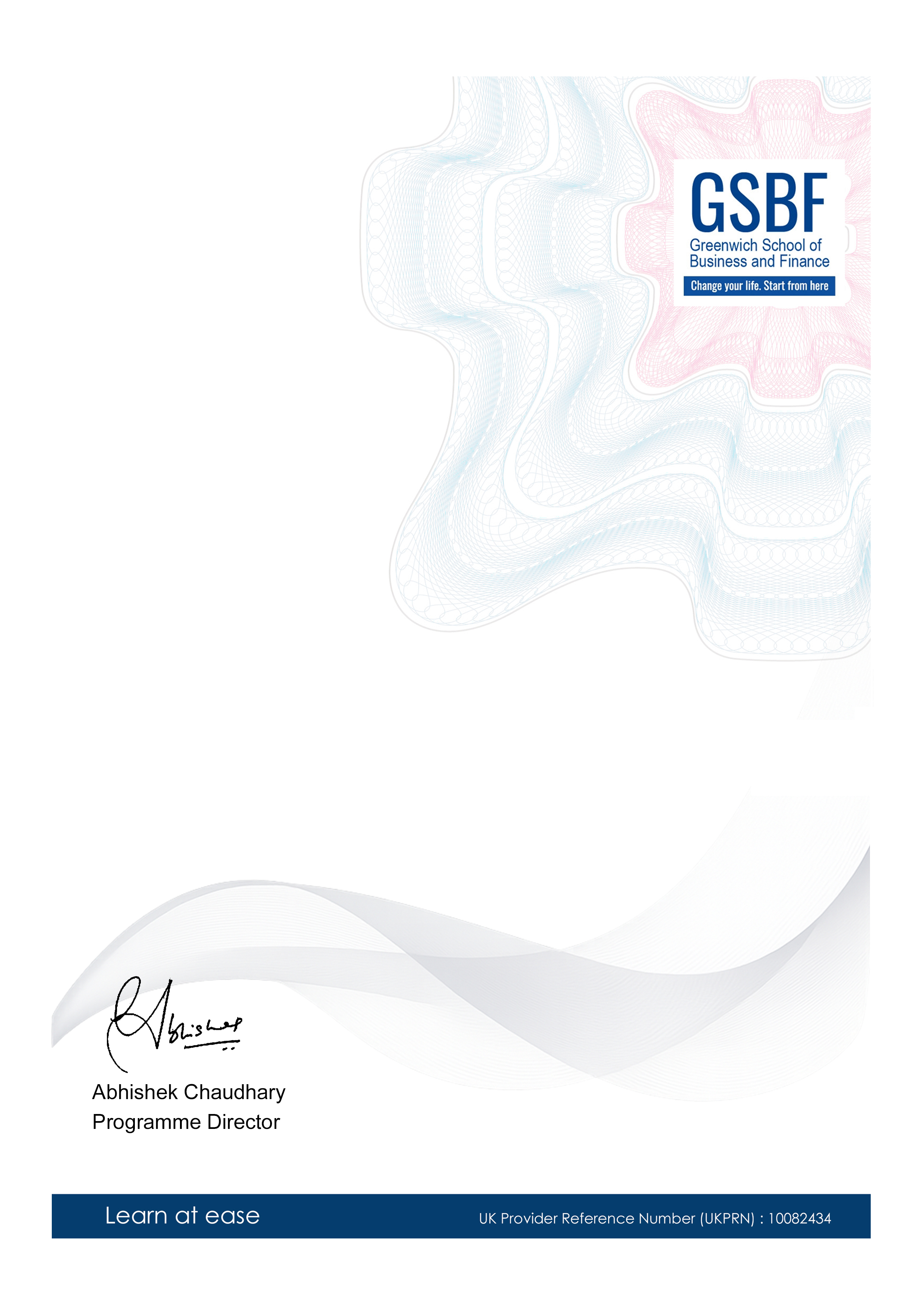 Sample Certificate Background